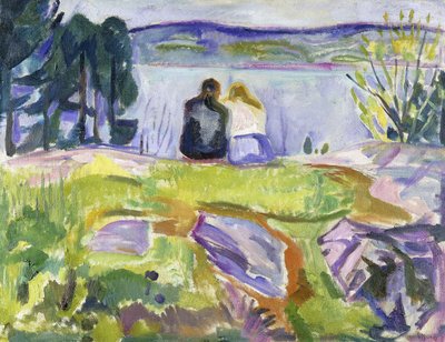 Primavera (Amanti sulla riva) da Edvard Munch
