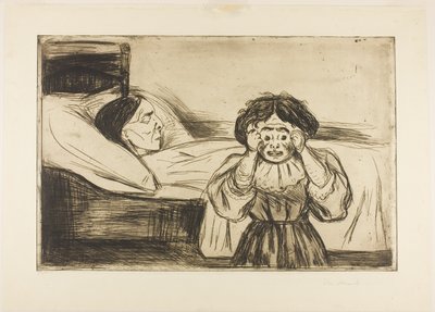 La madre morta e il suo bambino da Edvard Munch