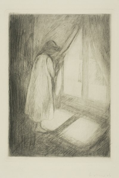 La ragazza alla finestra da Edvard Munch