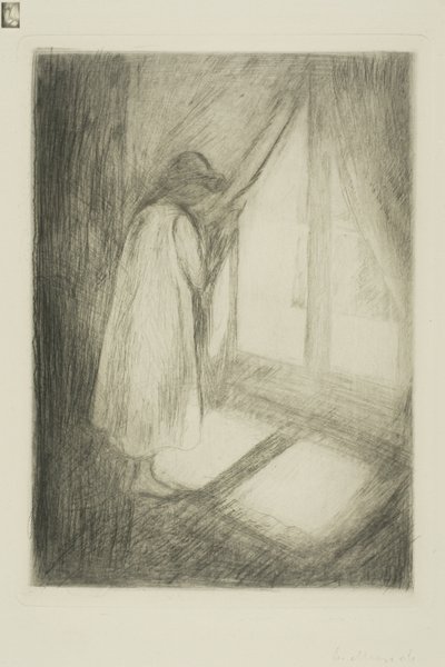 La ragazza alla finestra da Edvard Munch