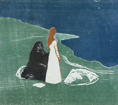 Due donne su una spiaggia da Edvard Munch