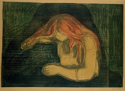Vampiro (litografia e xilografia) da Edvard Munch
