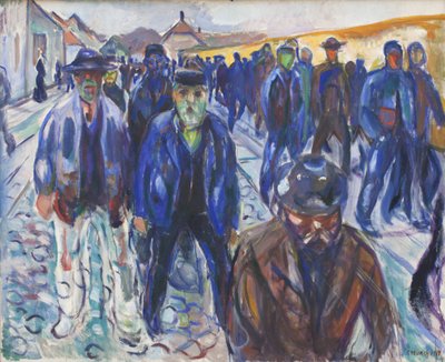 Lavoratori in viaggio verso casa da Edvard Munch
