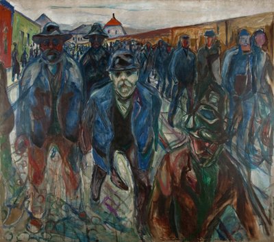 Operai che tornano a casa da Edvard Munch