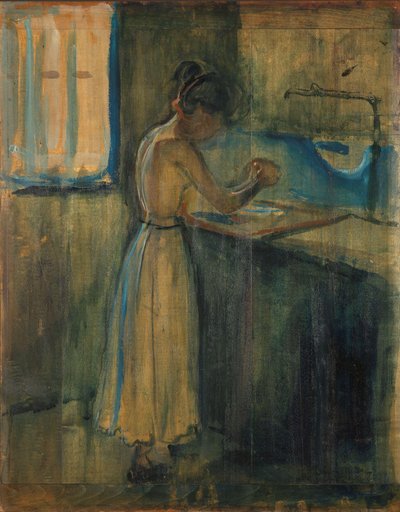Giovane donna che si lava da Edvard Munch