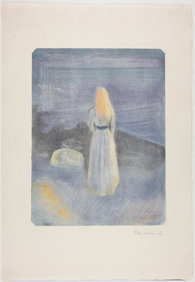 Giovane donna sulla spiaggia da Edvard Munch