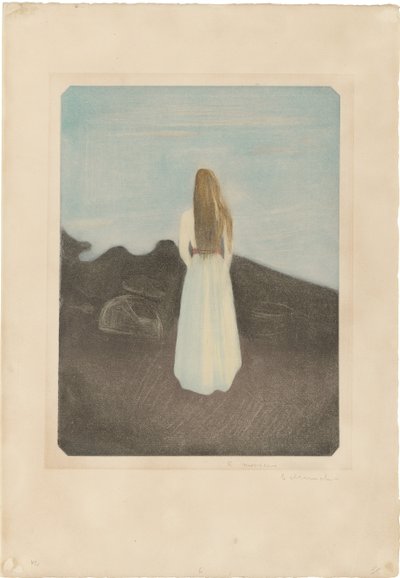 Giovane donna sulla spiaggia da Edvard Munch