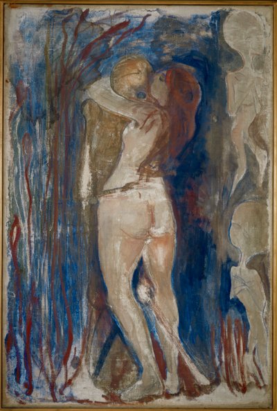 Ragazza e morte (dipinto su tela) da Edvard Munch