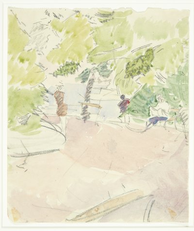 Studio di colore per il quadro di Langelinie da Edvard Weie