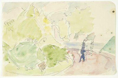Studio di colore per il quadro di Langelinie da Edvard Weie