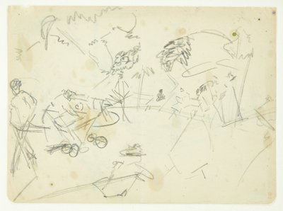 Studio di composizione per il quadro di Langelinie da Edvard Weie