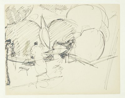 Studio di composizione per il quadro di Langelinie da Edvard Weie