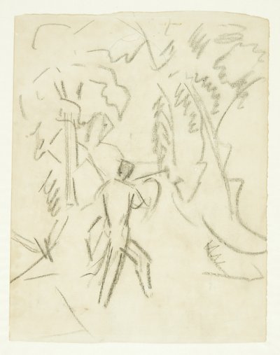 Bozzetto per il dipinto Fauno e Ninfa da Edvard Weie