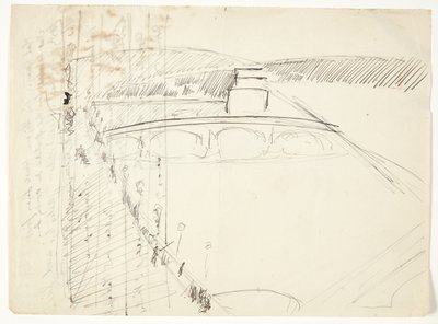 Vista da una finestra sul Lungarno verso il fiume e le colline di Santo Spirito e San Miniato, Firenze da Edvard Weie