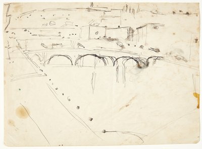 Vista da una Finestra sul Lungarno verso Santo Spirito e le Colline di San Miniato, Firenze da Edvard Weie