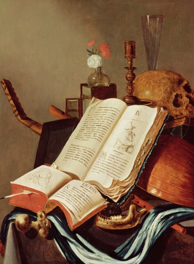 Natura morta di vanitas da Edwaert Colyer or Collier