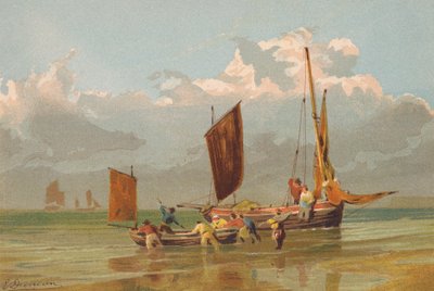 Barche da pesca in uscita, al largo di Norfolk da Edward (after) Duncan