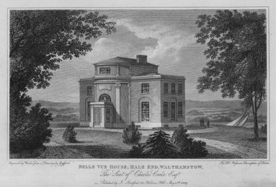 Belle Vue House, Hale End, Walthamstow, la residenza di Charles Cooke da Edward (after) Gyfford