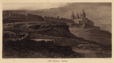 Città Vecchia, Malta (incisione) da Edward (after) Lear