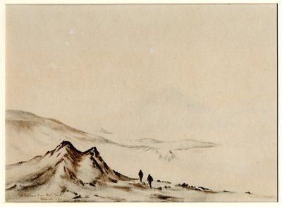Monte Erebus da Hut Point, 1901-04 da Edward Adrian Wilson