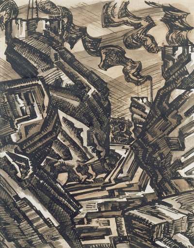 Disegno del Black Country: acciaierie da Edward Alexander Wadsworth