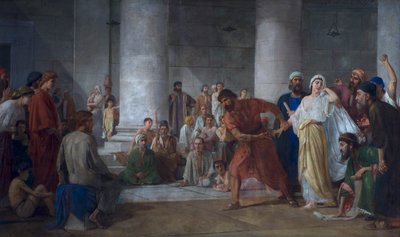 La Donna Colta in Adulterio, dopo il 1860 da Edward Armitage