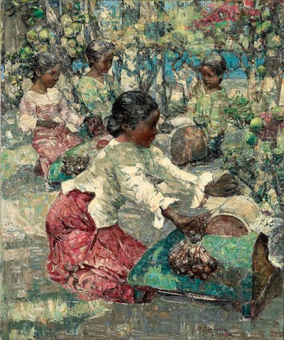 Merlettaie birmane da Edward Atkinson Hornel