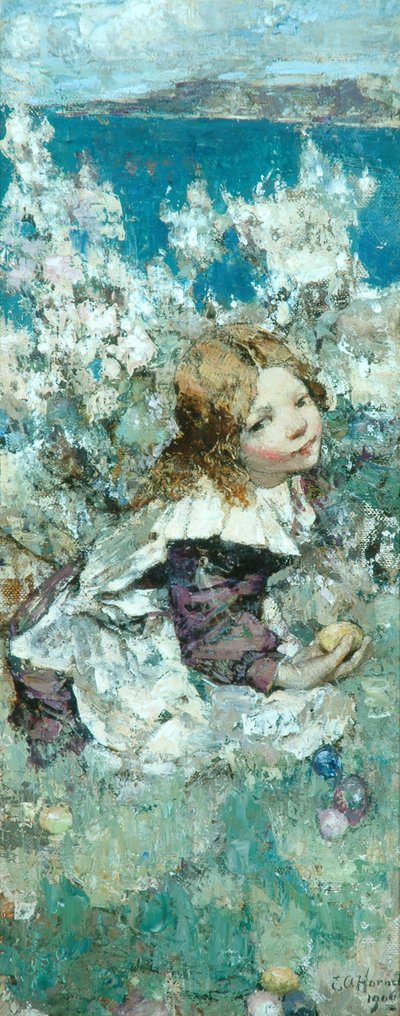 Bambino in primavera da Edward Atkinson Hornel