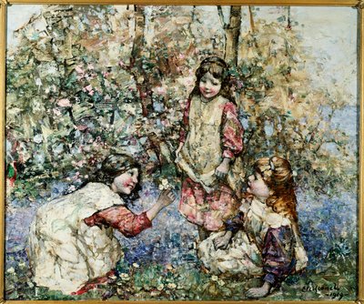 Raccolta di primule da Edward Atkinson Hornel