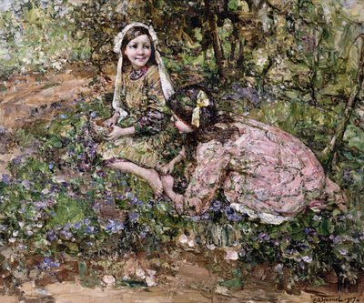 Fata di lino da Edward Atkinson Hornel