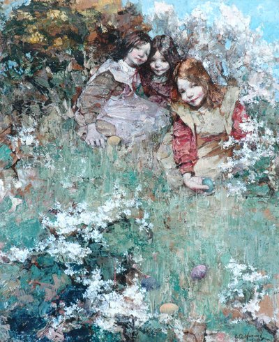 Rotolamento delle uova di Pasqua da Edward Atkinson Hornel
