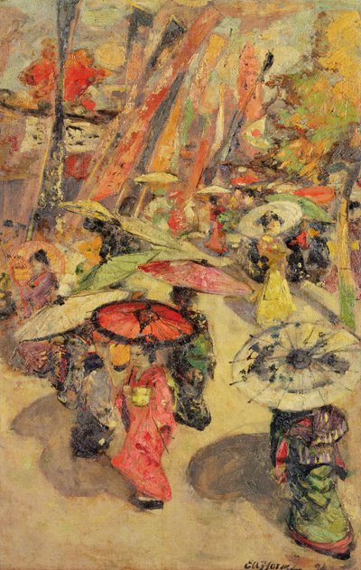 Scena di strada, Tokyo da Edward Atkinson Hornel