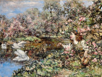 Stagno dei cigni da Edward Atkinson Hornel