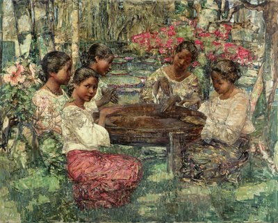 Suonatori di tom-tom, Ceylon da Edward Atkinson Hornel