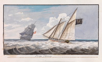 Schooner pirata, c.1805 da Edward Bamfylde Eagles