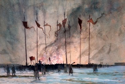 Sepoltura delle vittime della Rivoluzione Russa da Edward Barnard Lintott