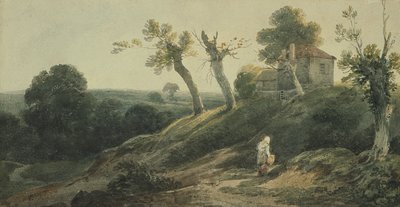 Paesaggio con un cottage da Edward Bird