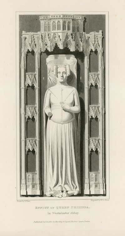 Effigie della Regina Filippa da Edward Blore