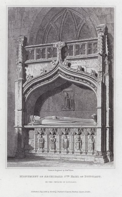 Monumento di Archibald 5º Conte di Douglass, nella Chiesa di Douglass da Edward Blore