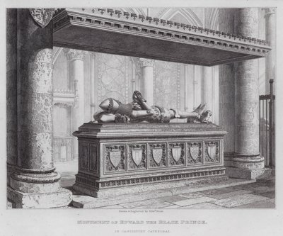 Monumento di Edoardo il Principe Nero, nella Cattedrale di Canterbury da Edward Blore