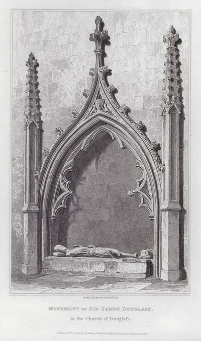 Monumento di Sir James Douglass, nella Chiesa di Douglass (incisione) da Edward Blore