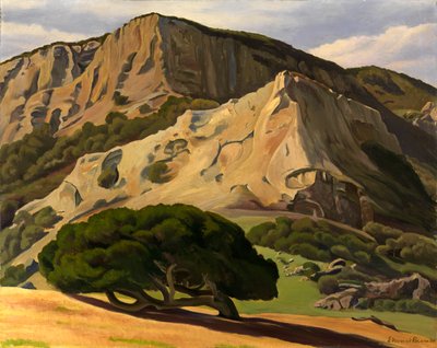 Querce e rocce--San Luis Obispo, 1930 da Edward Bruce