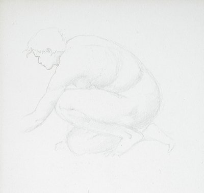 Nudo femminile accovacciato da Edward Burne-Jones