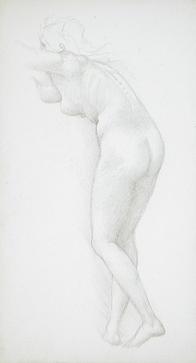 Nudo femminile visto di schiena da Edward Burne-Jones