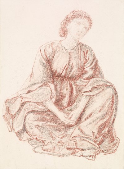 Estate verde - Studio di drappeggio per la figura centrale da Edward Burne Jones