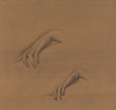 Studi per una Mano in The Godhead Fires da Edward Burne-Jones