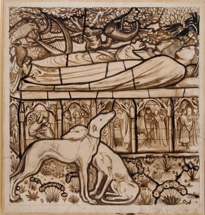 La tomba di Tristano e Isotta da Edward Burne Jones