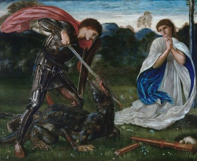 La lotta: San Giorgio uccide il drago VI da Edward Burne-Jones