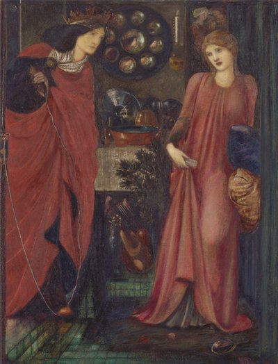 La fiera Rosamund e la regina Eleanor da Edward Burne-Jones