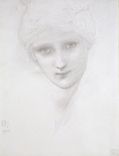 Testa di una donna, 1890 da Edward Burne Jones